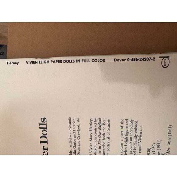 Vivien Leigh Paper Dolls Book By Tom Tierney - Picture 6 of 7